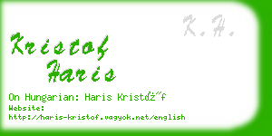 kristof haris business card